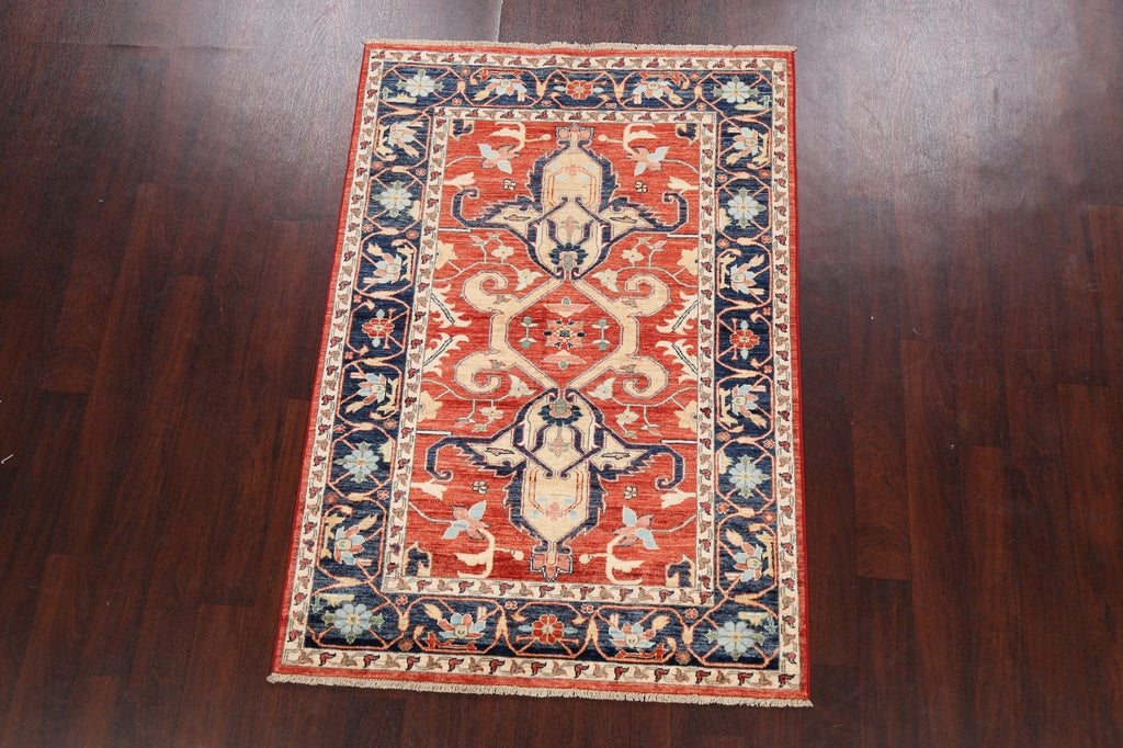 Geometric Kazak Oriental Area Rug 4x6