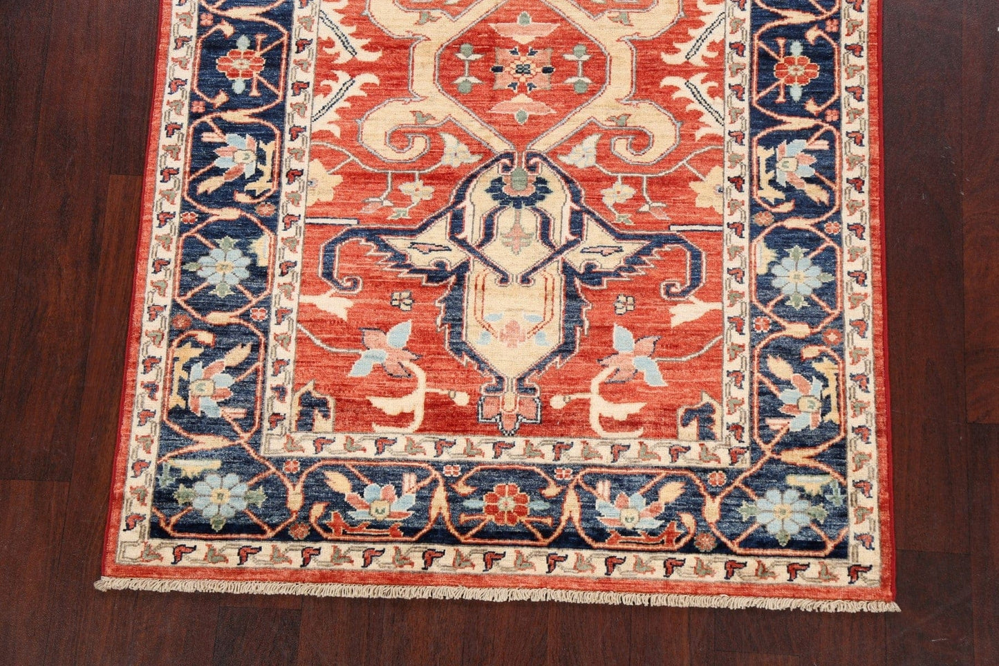 Geometric Kazak Oriental Area Rug 4x6