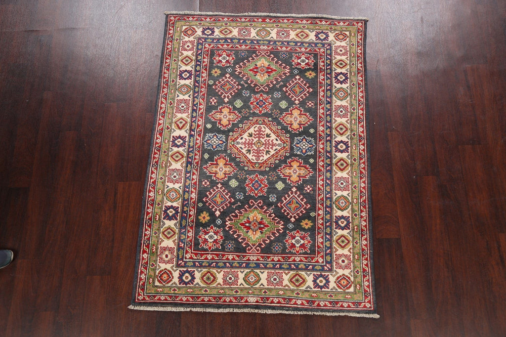 Geometric Kazak Oriental Area Rug 4x6