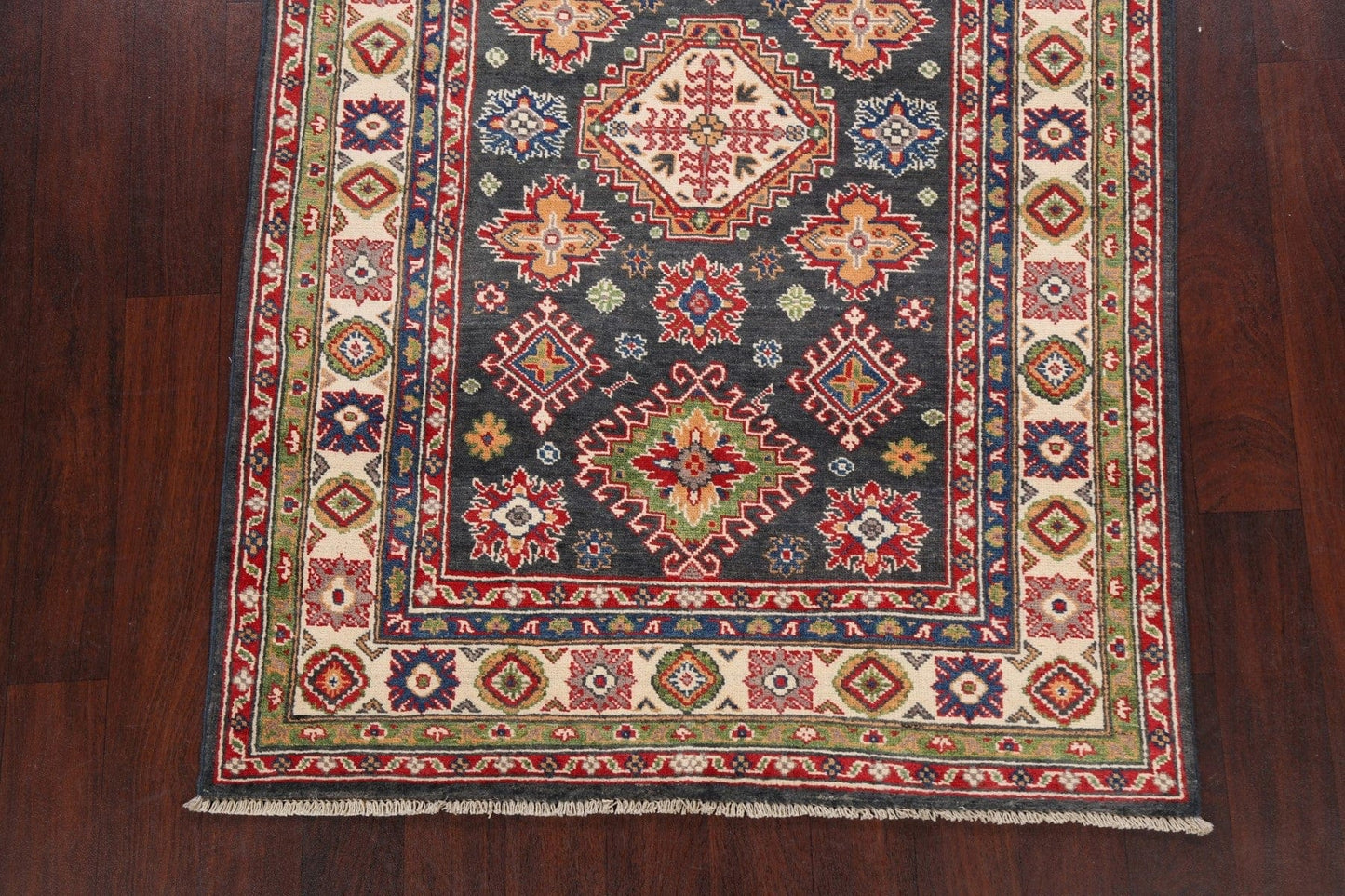 Geometric Kazak Oriental Area Rug 4x6