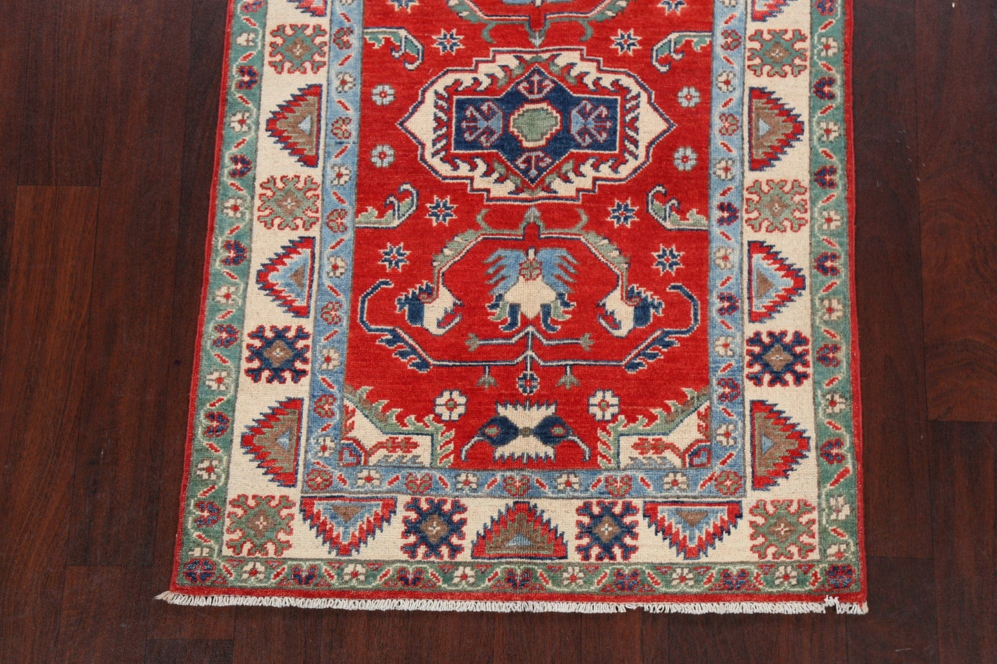 Geometric Kazak Oriental Area Rug 3x5