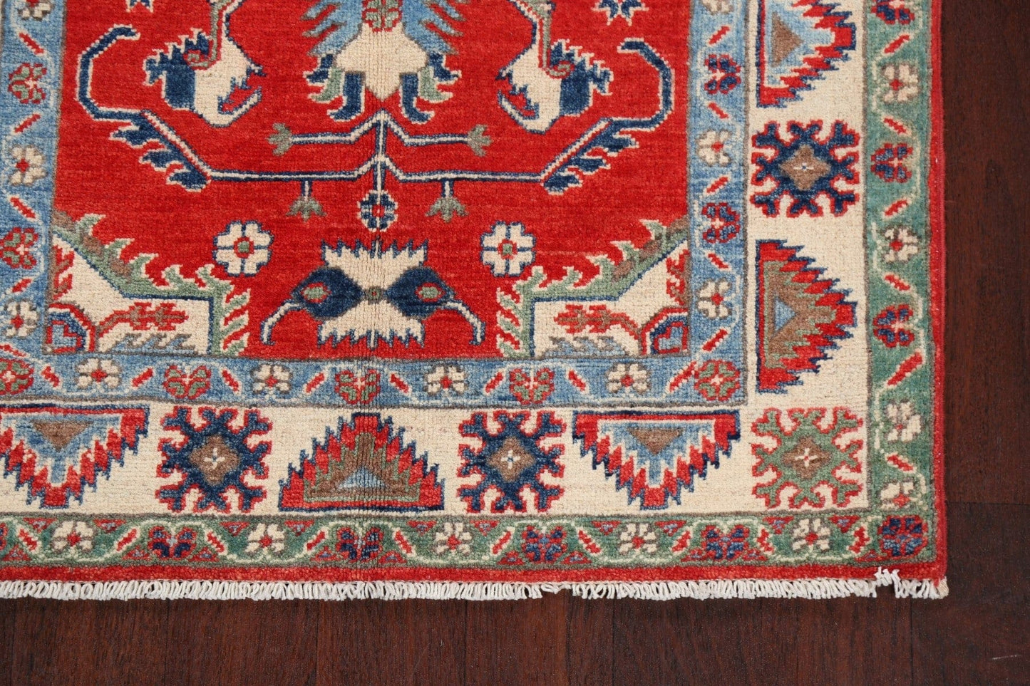 Geometric Kazak Oriental Area Rug 3x5