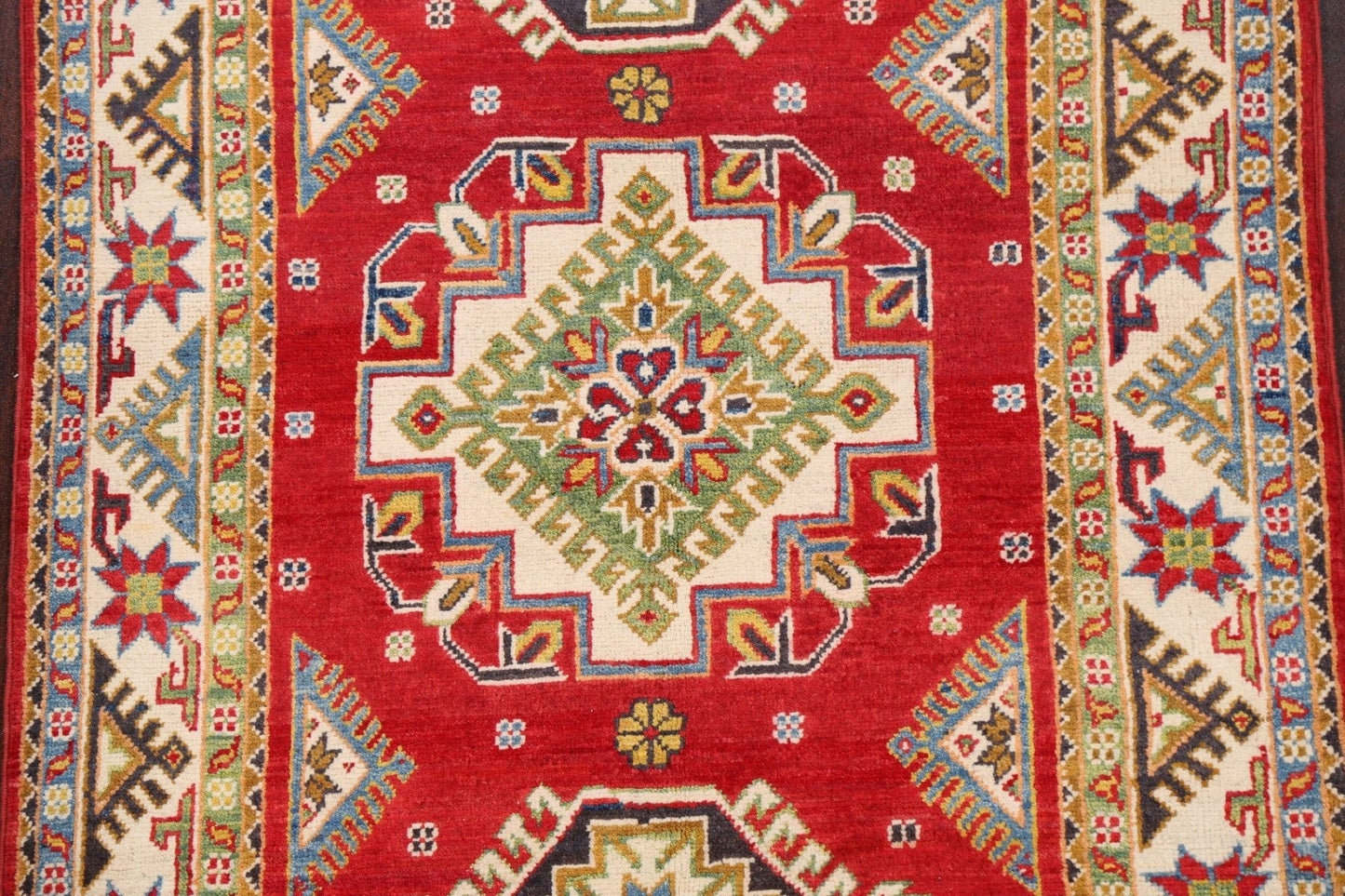 Geometric Kazak Oriental Area Rug 3x5