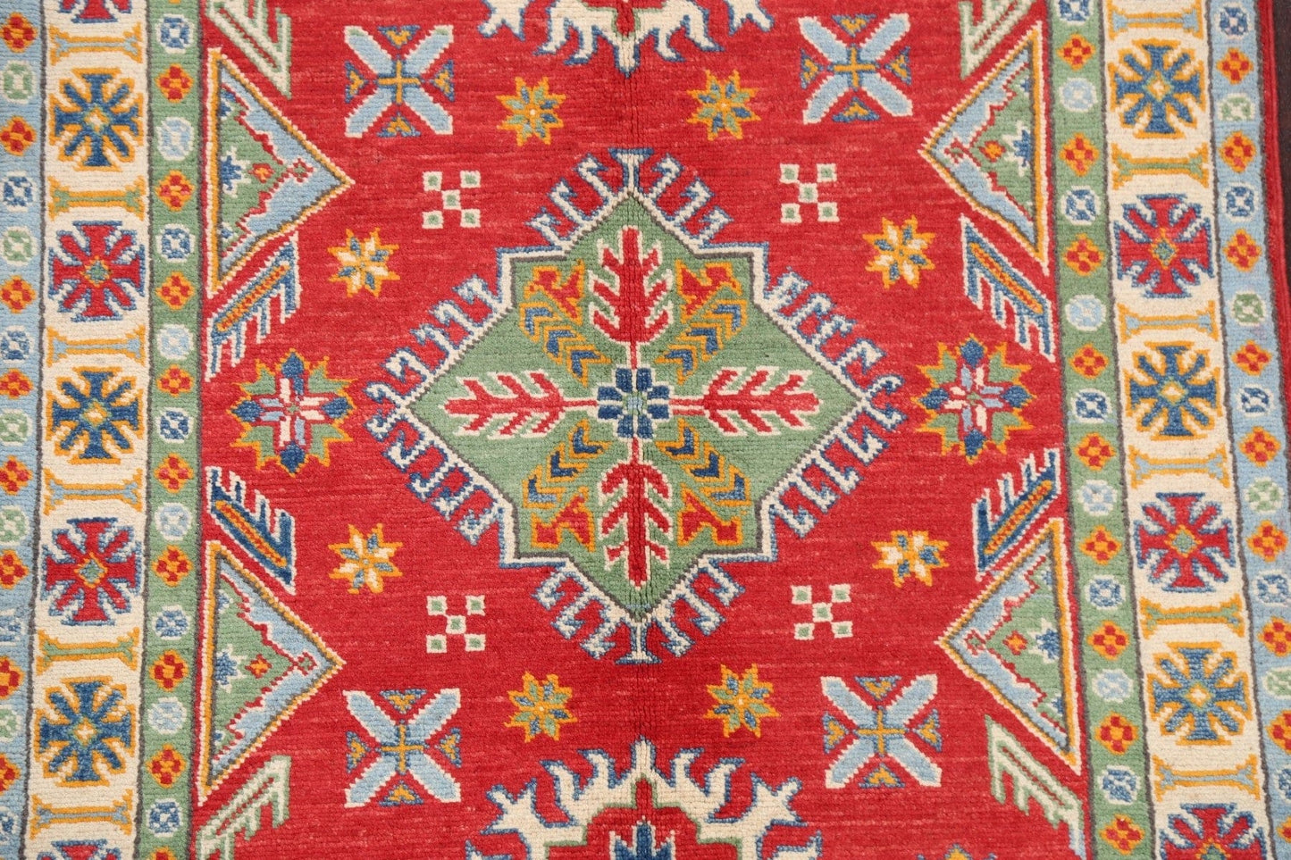 Geometric Kazak Oriental Area Rug 3x5