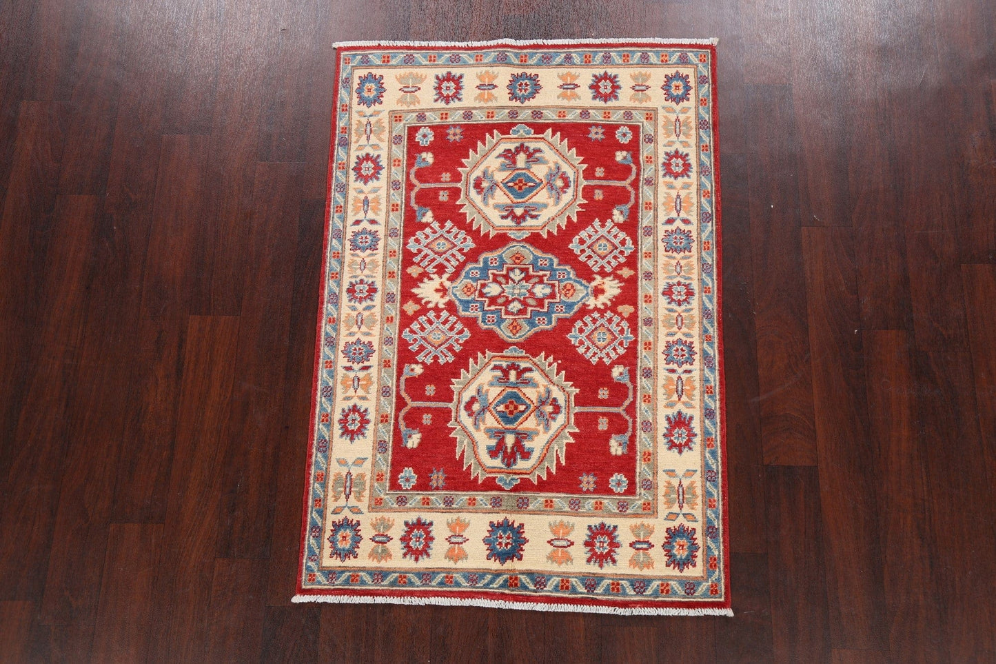 Geometric Kazak Oriental Area Rug 3x5