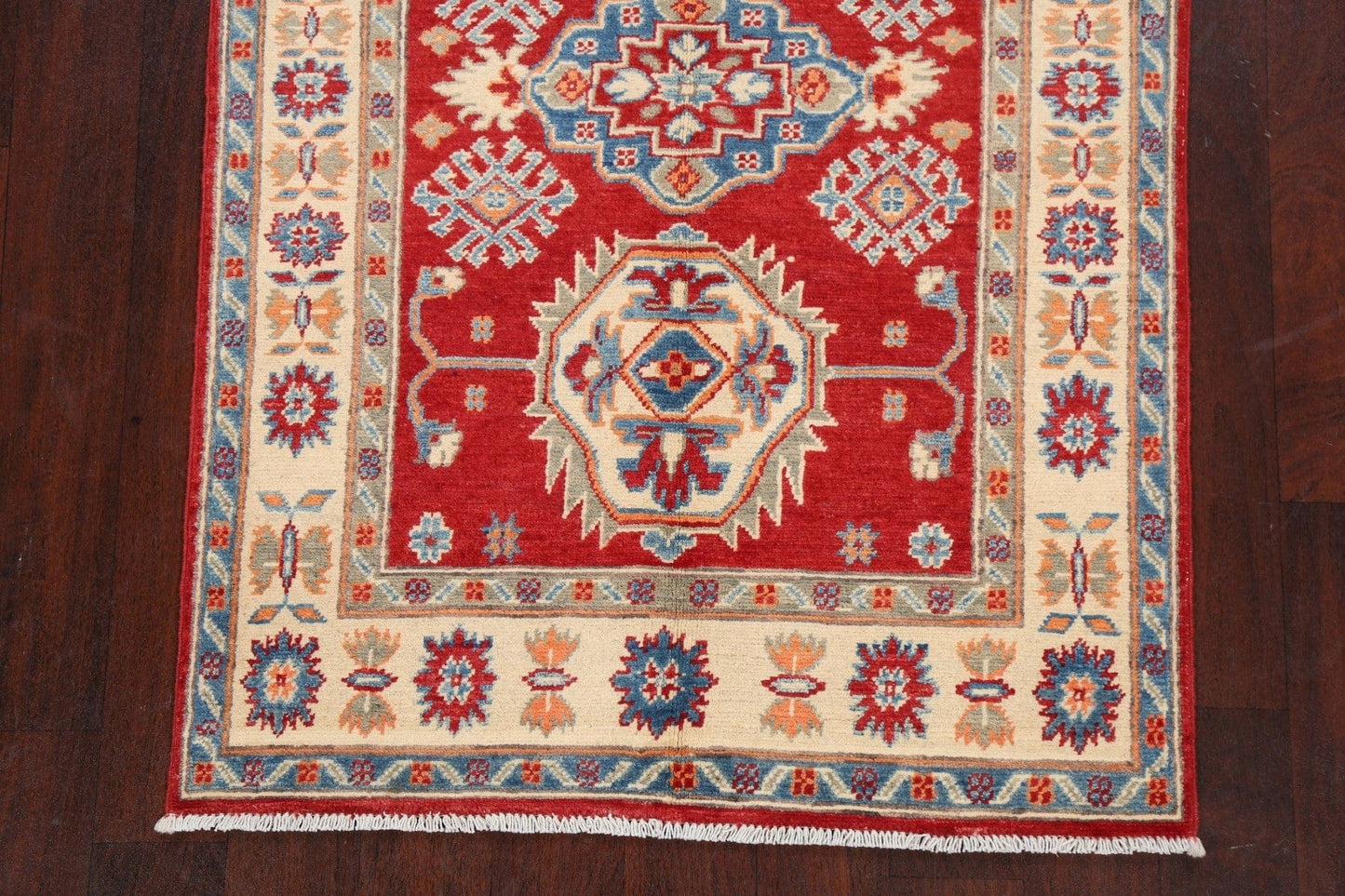 Geometric Kazak Oriental Area Rug 3x5