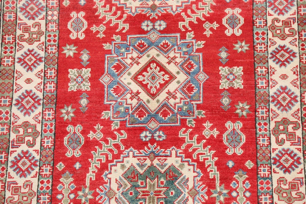 Geometric Red Kazak Oriental Area Rug 3x5