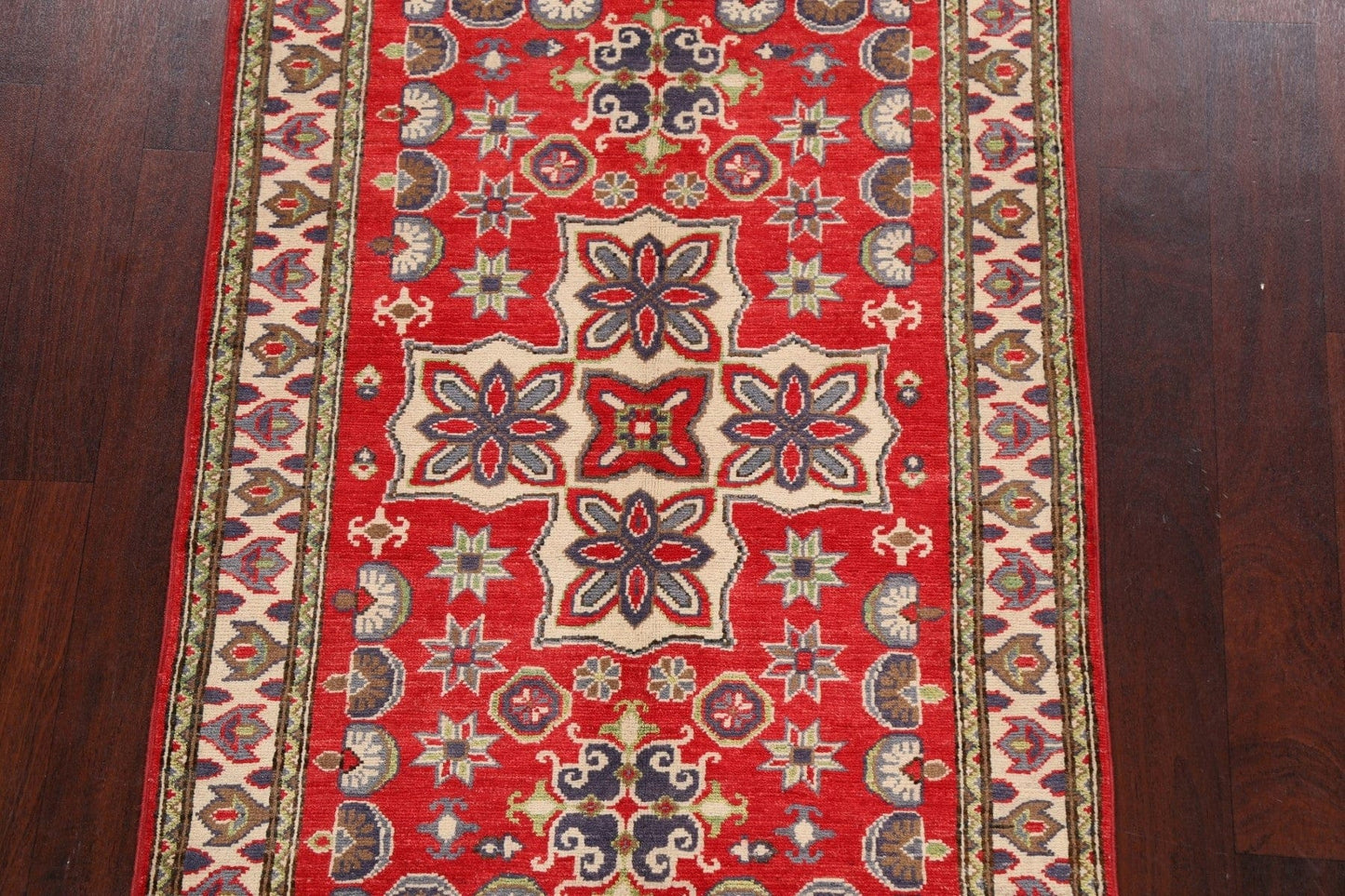 Geometric Kazak Oriental Area Rug 3x5