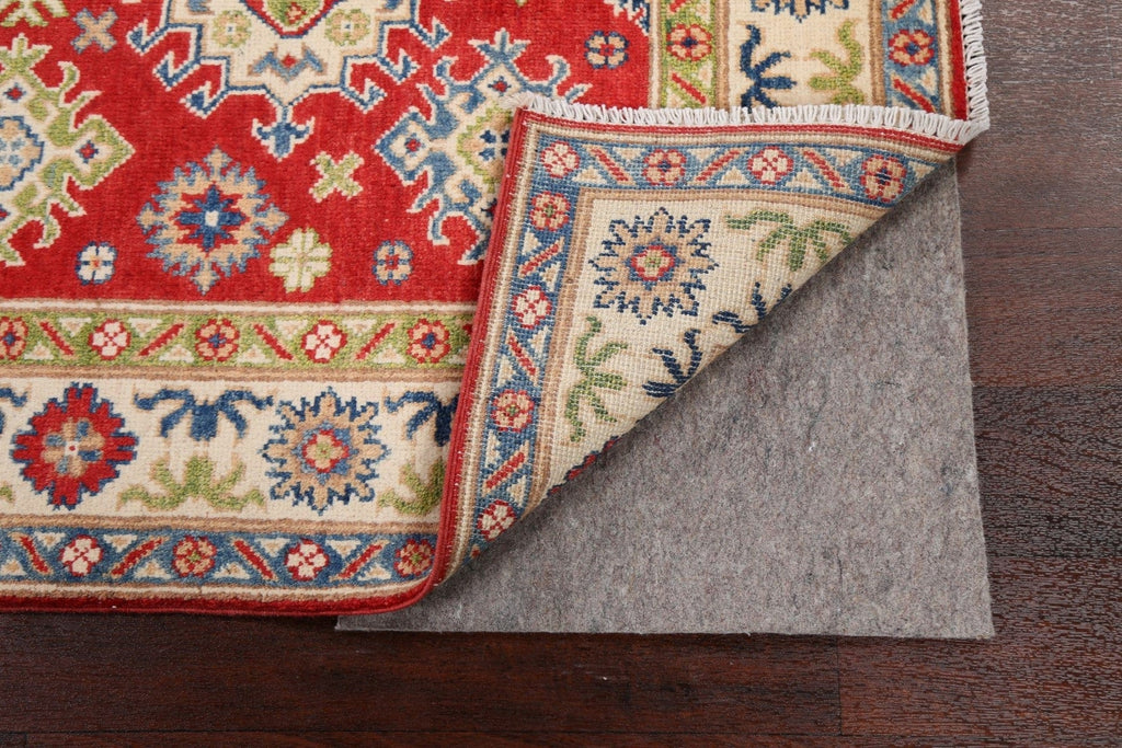 Geometric Red Kazak Oriental Area Rug 3x5