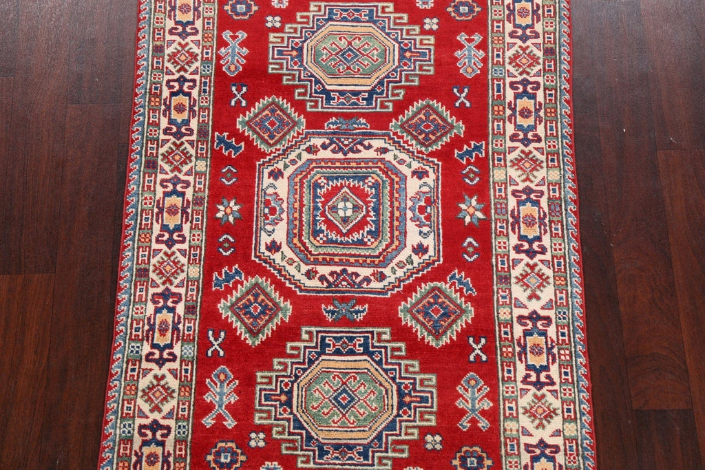 Geometric Red Kazak Oriental Area Rug 3x5