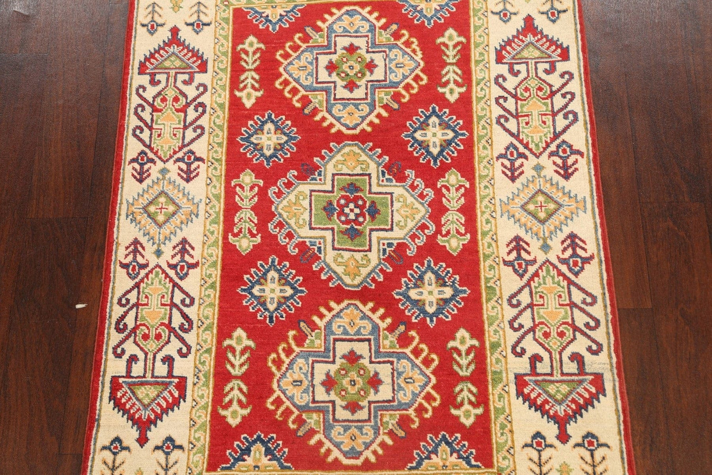 Geometric Kazak Oriental Area Rug 3x5