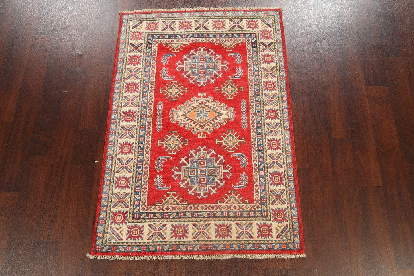 Geometric Kazak Oriental Area Rug 3x5