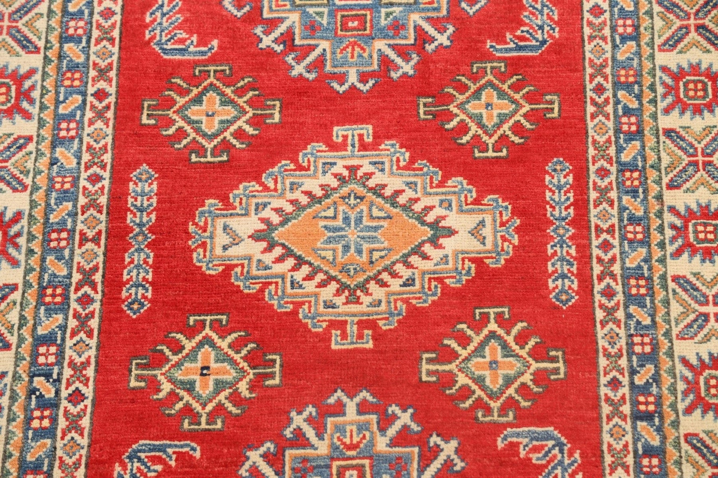 Geometric Kazak Oriental Area Rug 3x5