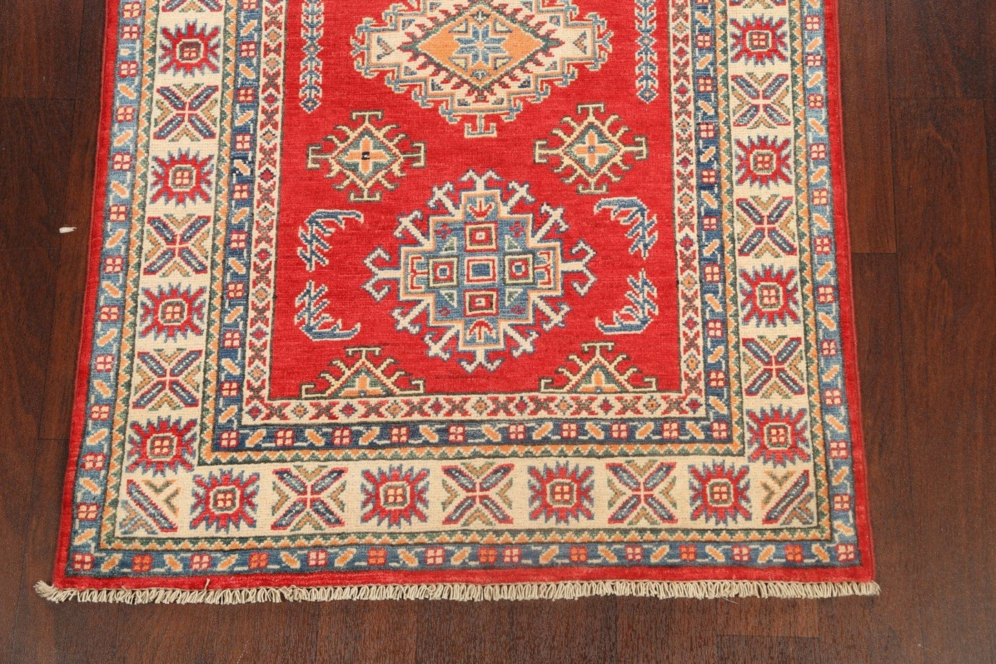 Geometric Kazak Oriental Area Rug 3x5