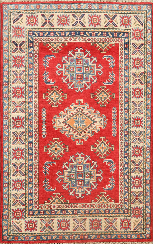 Geometric Kazak Oriental Area Rug 3x5