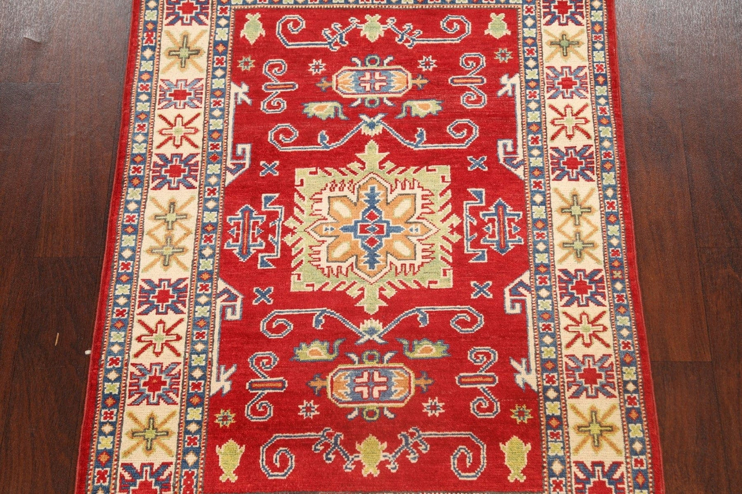 Geometric Kazak Oriental Area Rug 3x5