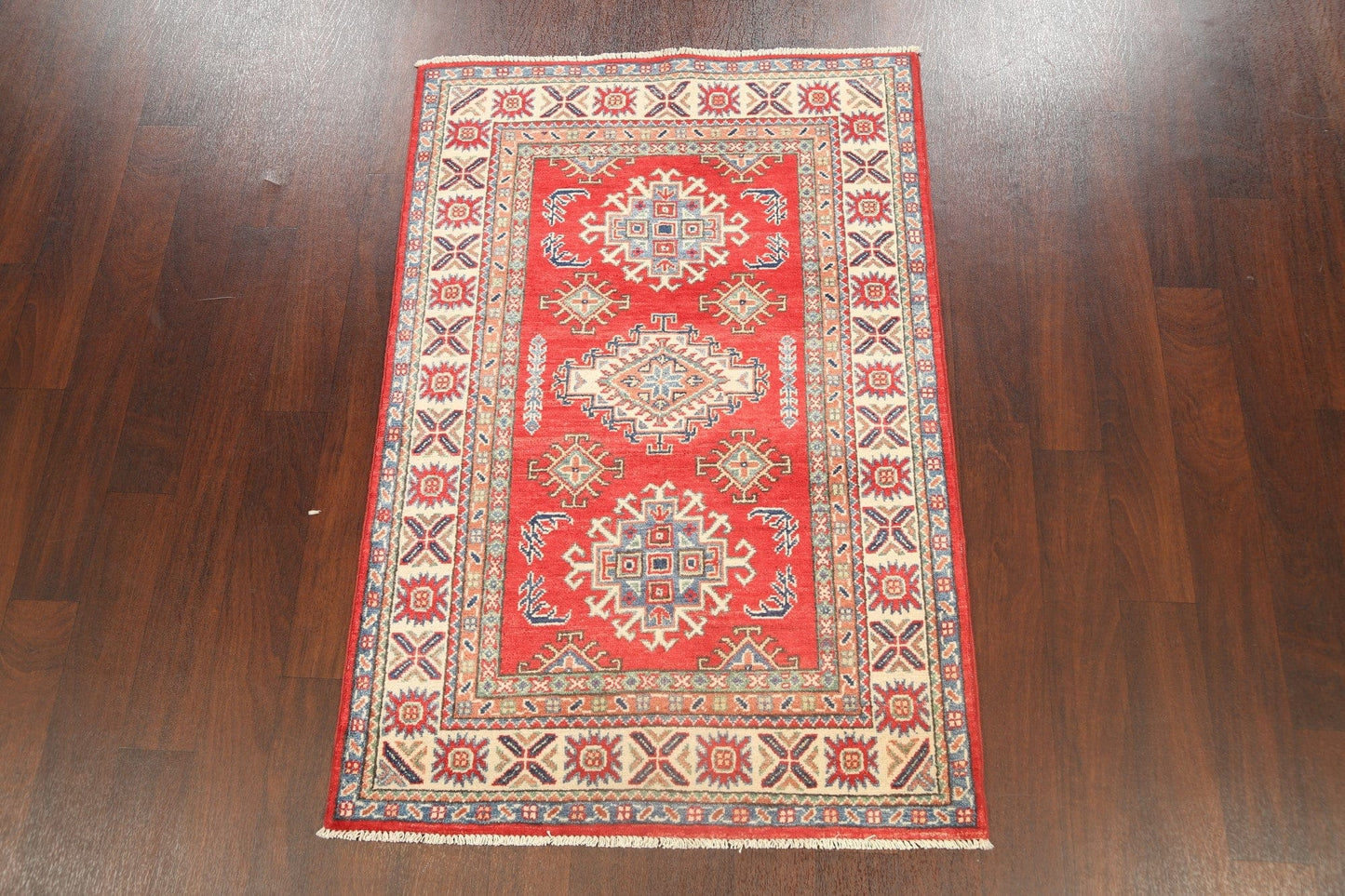 Geometric Kazak Oriental Area Rug 3x5