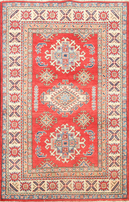 Geometric Kazak Oriental Area Rug 3x5