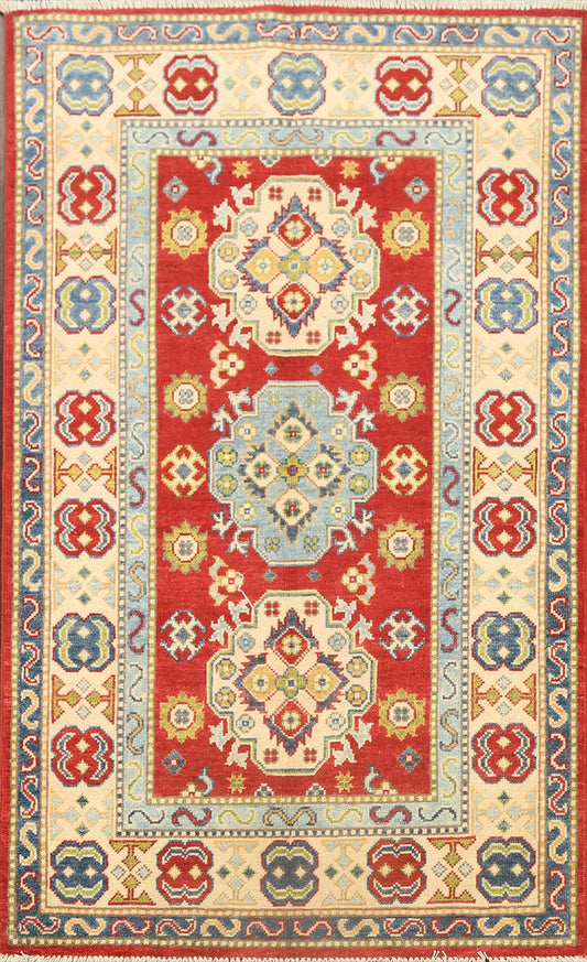 Geometric Kazak Oriental Area Rug 3x5