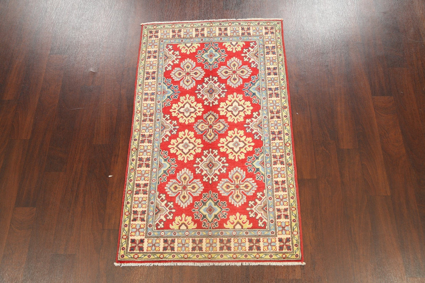 Geometric Kazak Oriental Area Rug 3x5