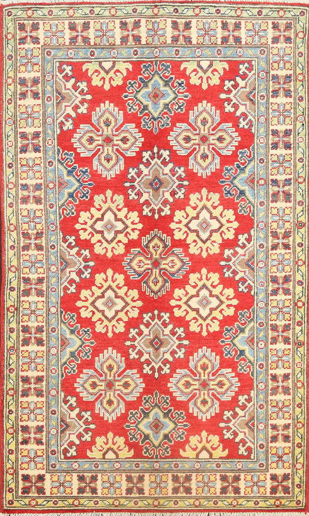 Geometric Kazak Oriental Area Rug 3x5