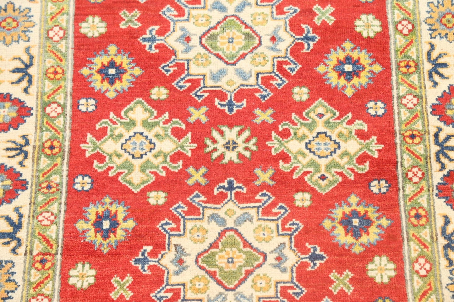 Geometric Kazak Oriental Area Rug 3x5