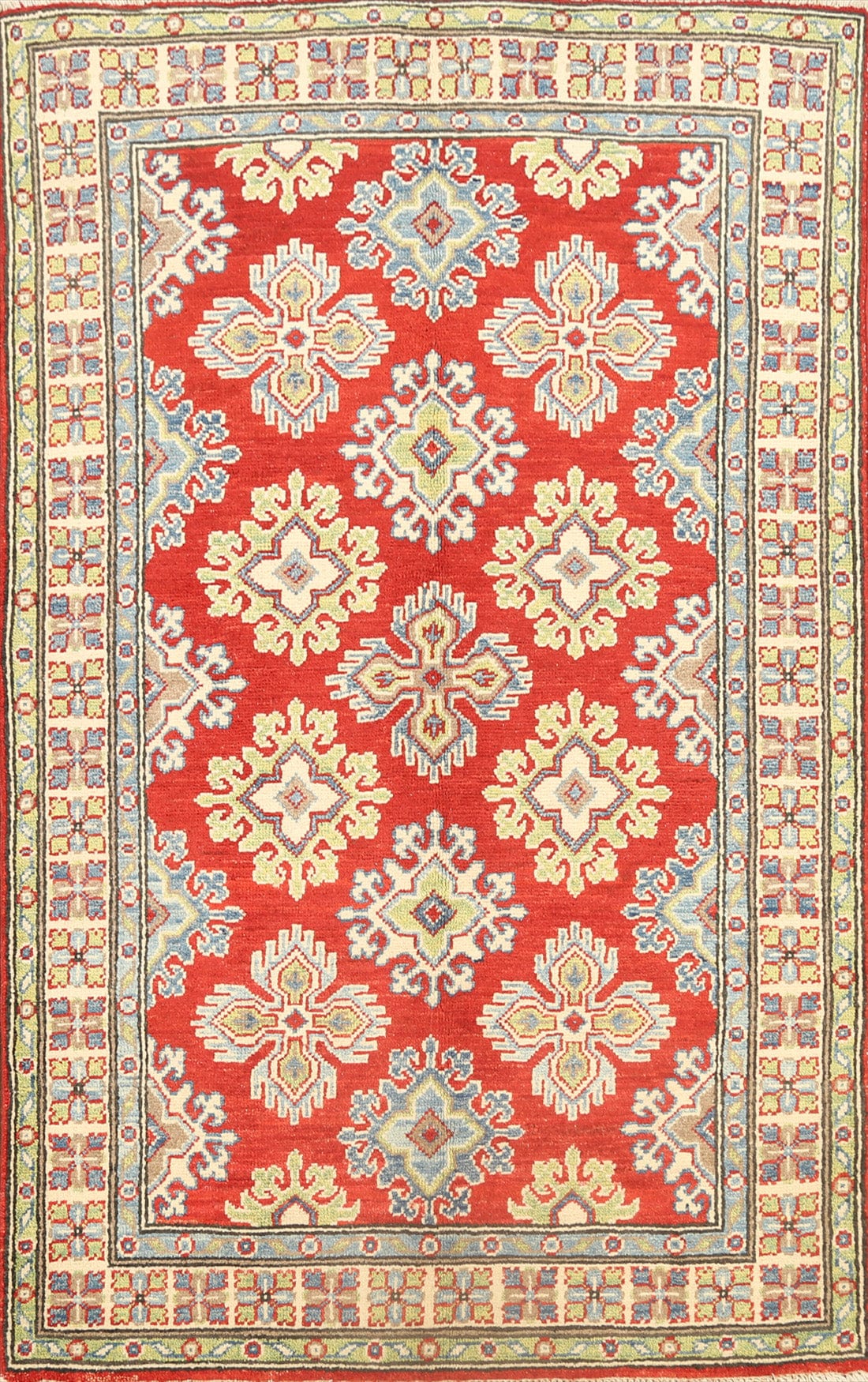 Geometric Kazak Oriental Area Rug 3x5