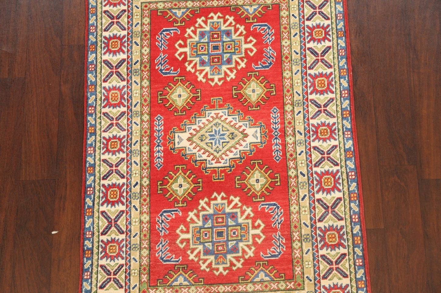 Geometric Kazak Oriental Area Rug 3x5