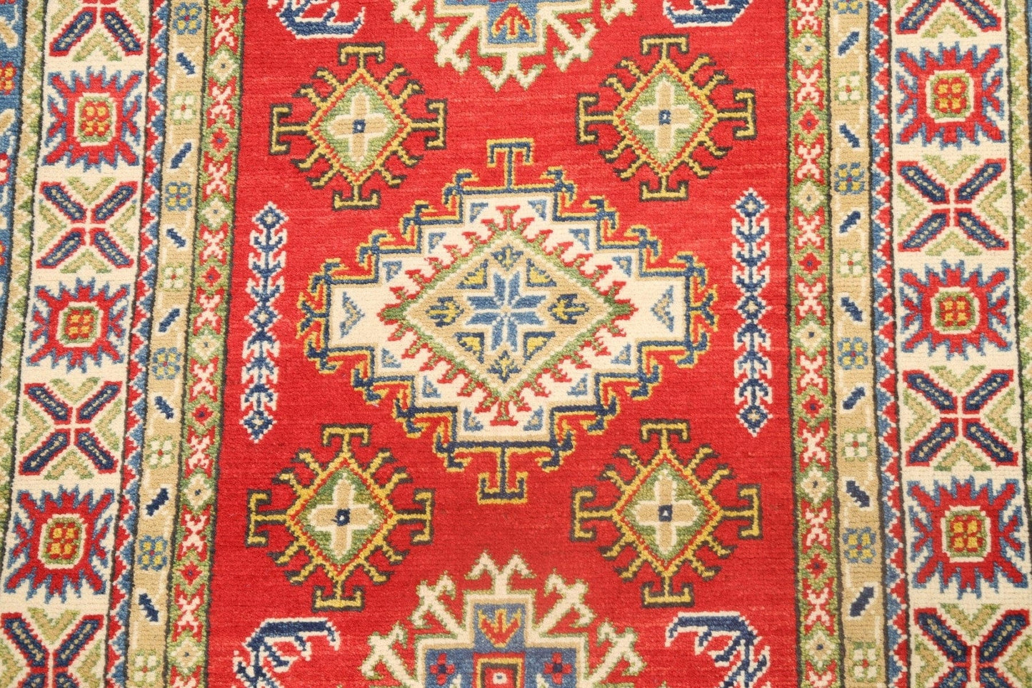 Geometric Kazak Oriental Area Rug 3x5