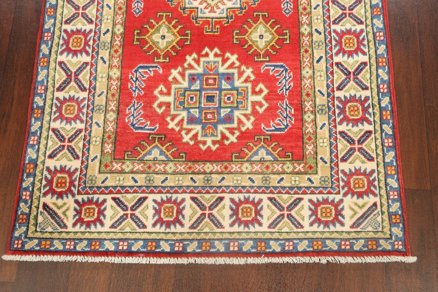 Geometric Kazak Oriental Area Rug 3x5