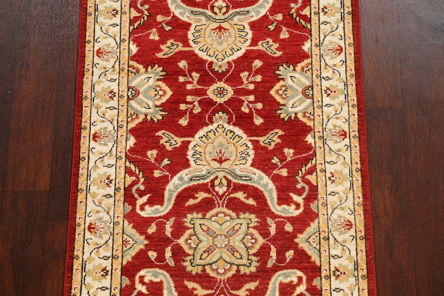 Vegetable Dye Floral Ziegler Oriental Runner Rug 3x10