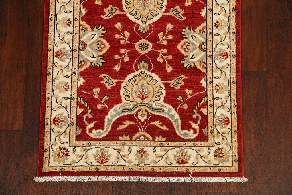 Vegetable Dye Floral Ziegler Oriental Runner Rug 3x10