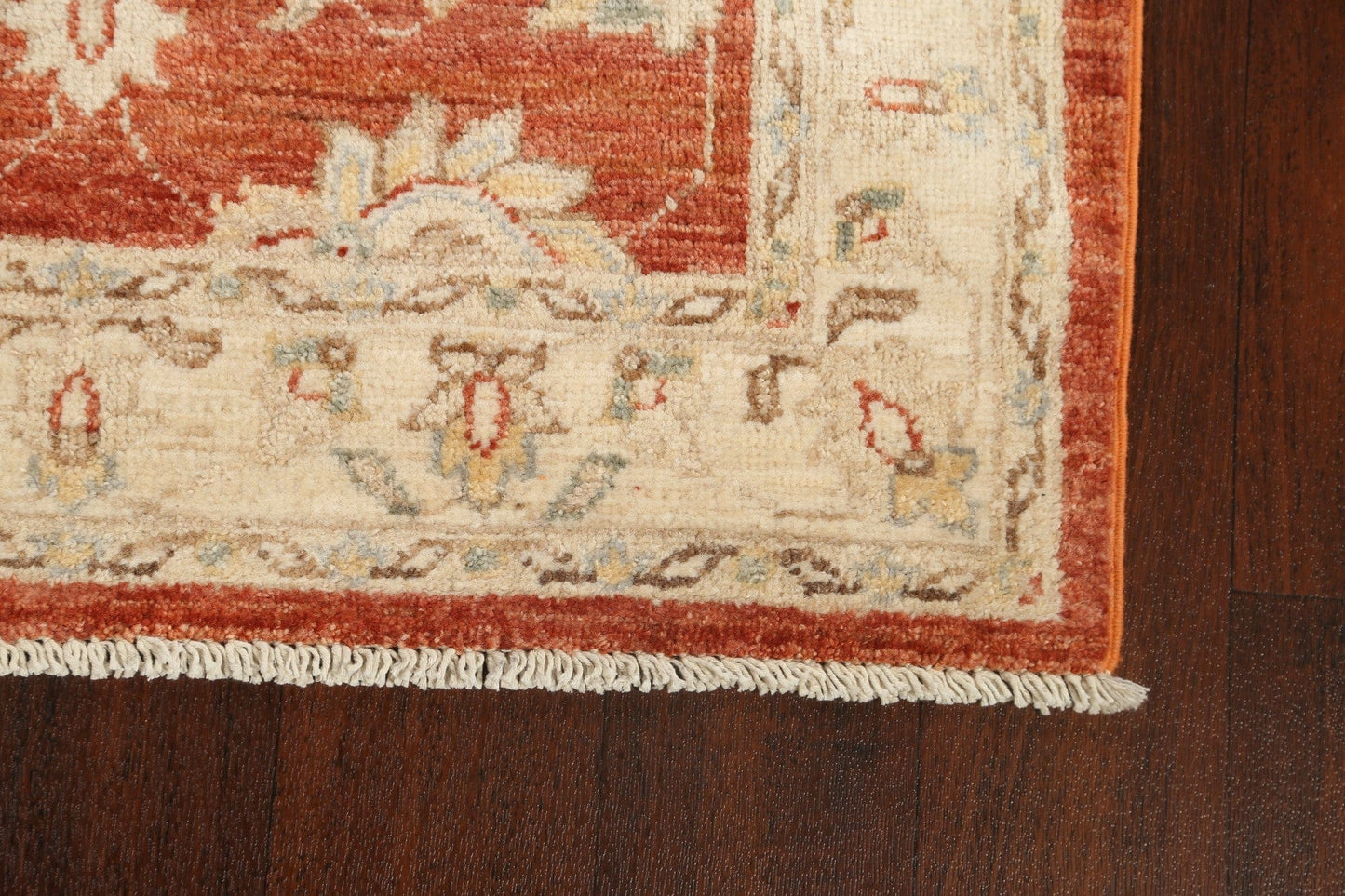 Vegetable Dye Floral Peshawar Chobi Oriental Runner Rug 3x10