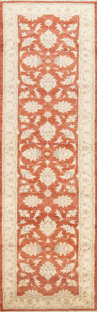 Vegetable Dye Floral Peshawar Chobi Oriental Runner Rug 3x10