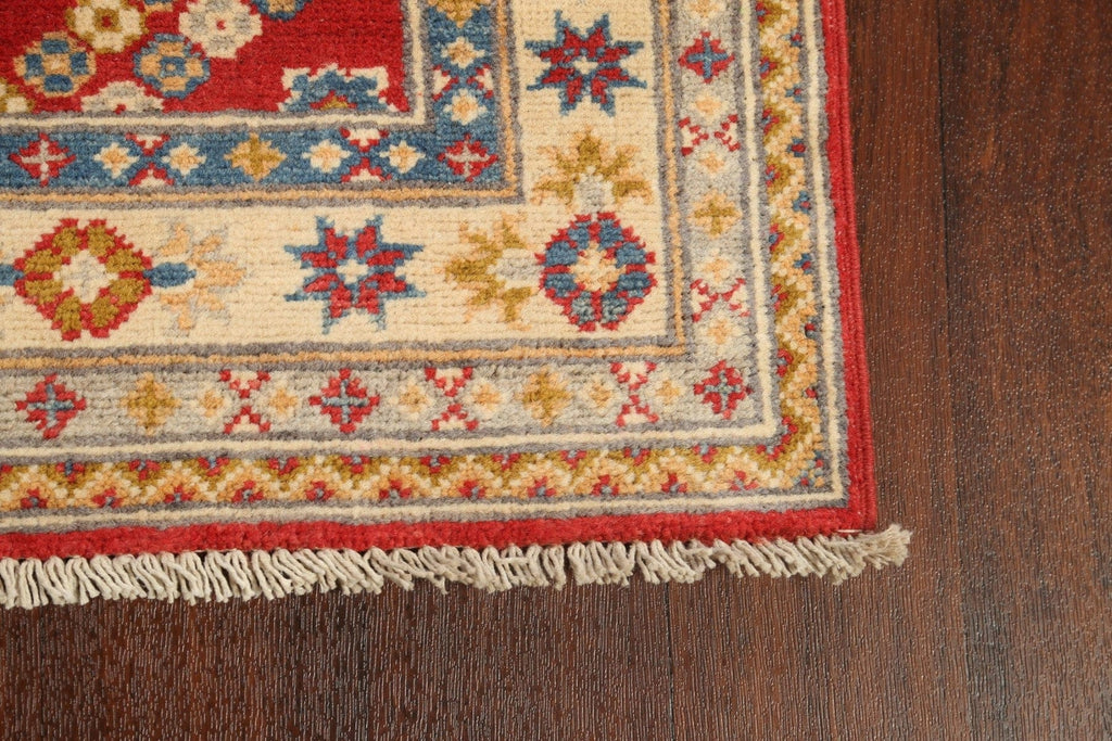 Geometric Kazak Oriental Runner Rug 3x9