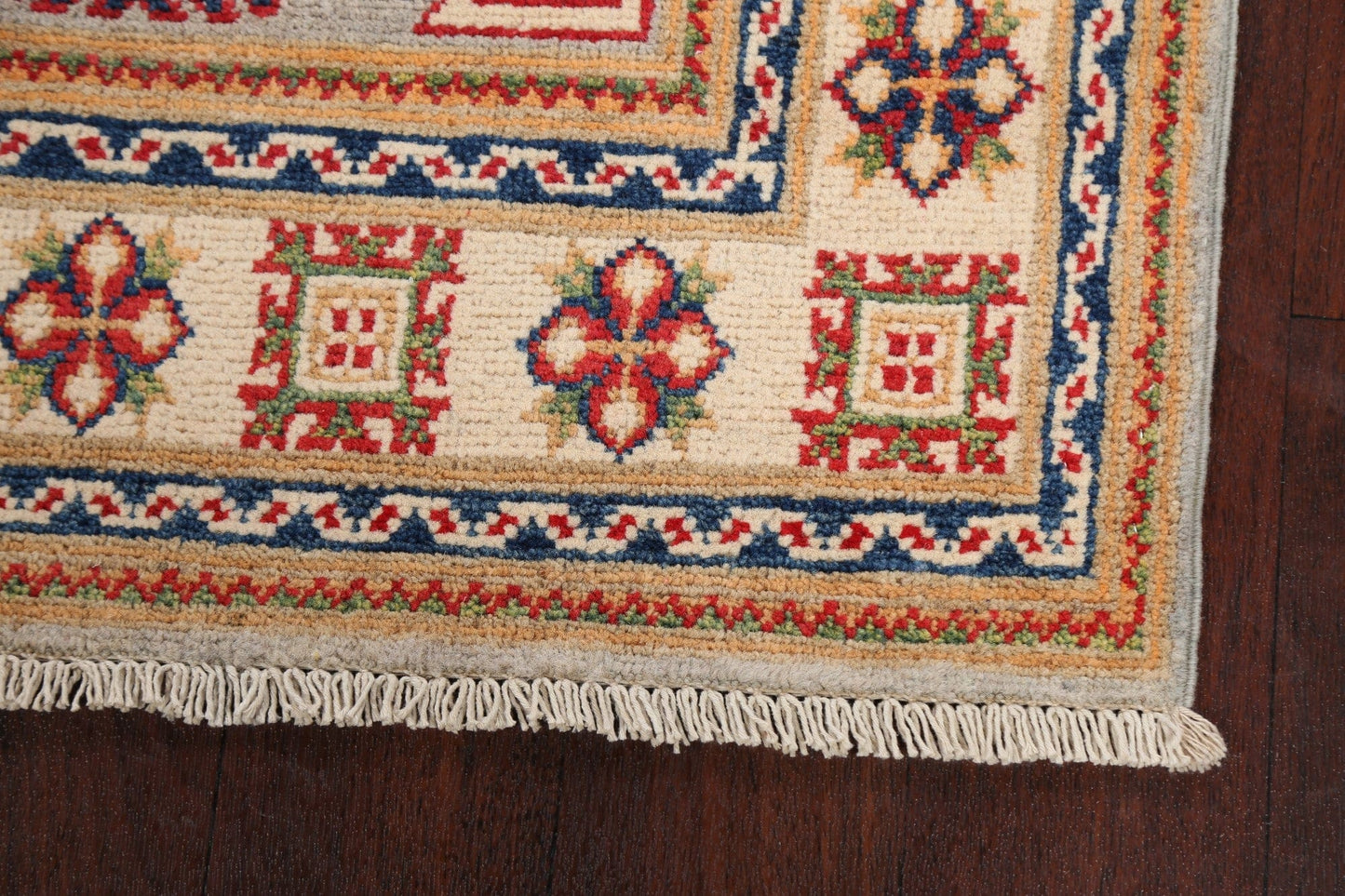 Geometric Kazak Oriental Runner Rug 3x10