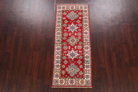 Geometric Red Kazak Oriental Area Rug 3x6