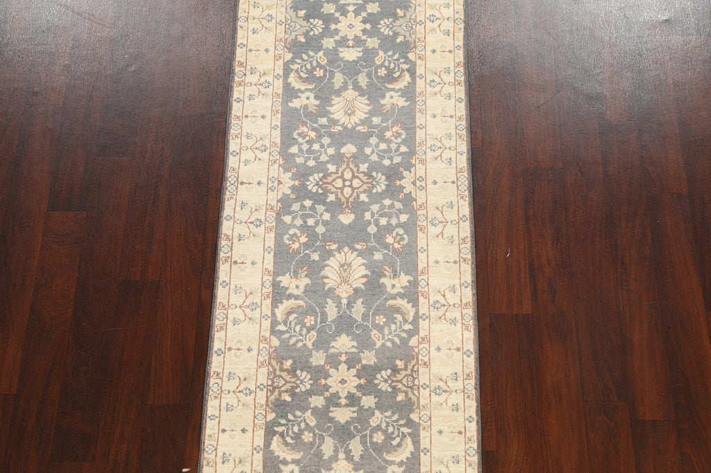 Vegetable Dye Floral Ziegler Oriental Runner Rug 3x10