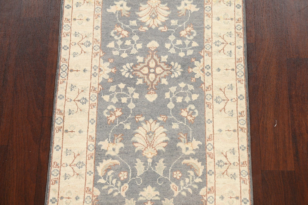 Vegetable Dye Floral Ziegler Oriental Runner Rug 3x10