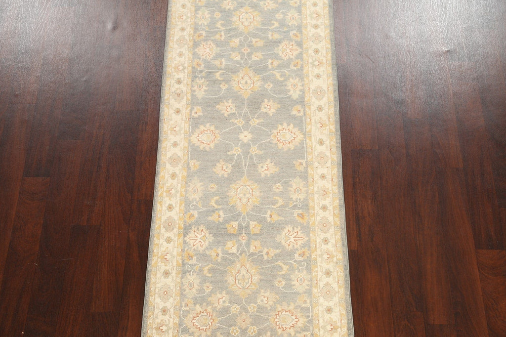 Vegetable Dye Floral Ziegler Oriental Runner Rug 3x9