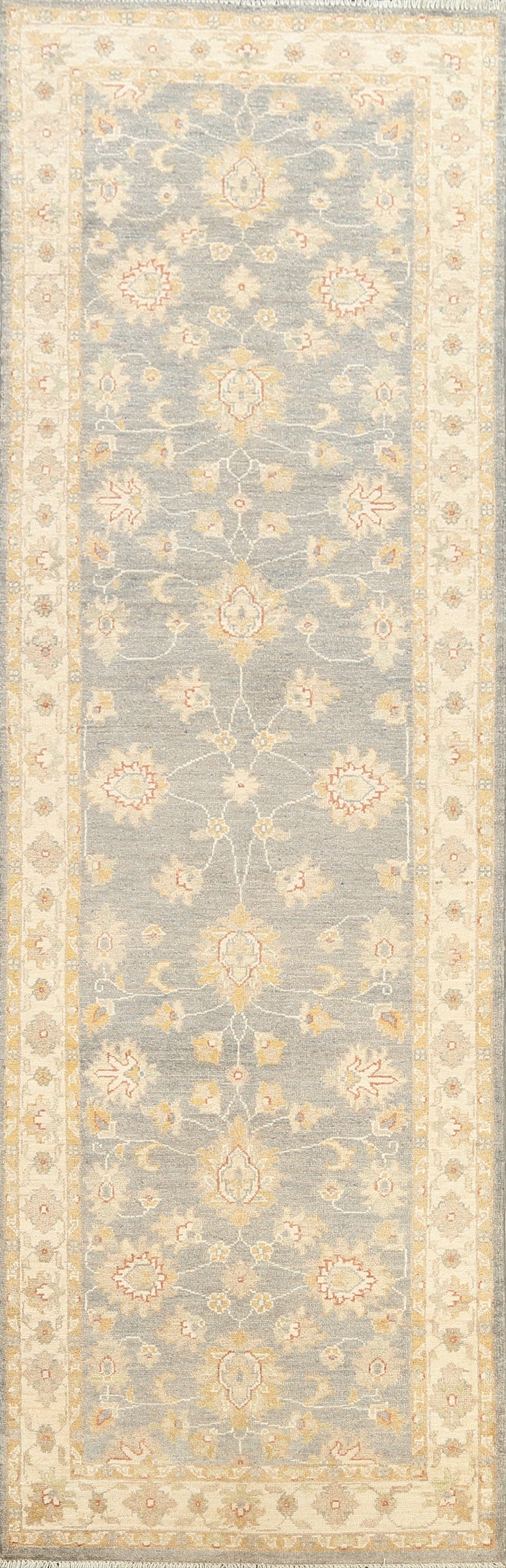 Vegetable Dye Floral Ziegler Oriental Runner Rug 3x9