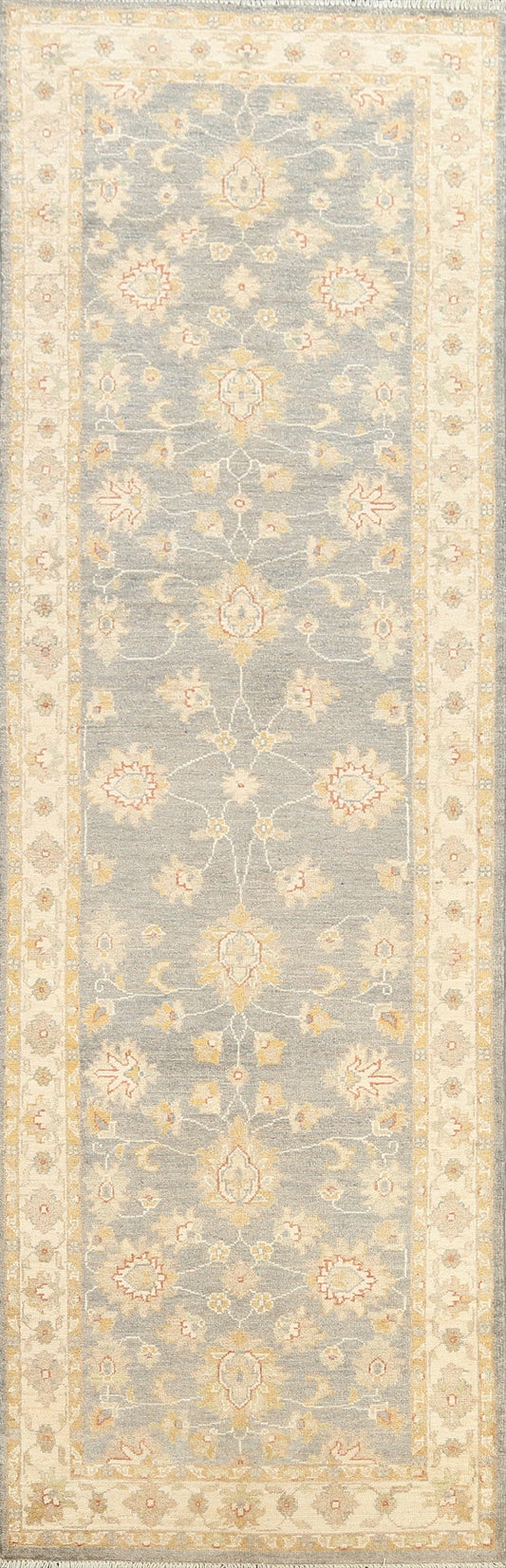 Vegetable Dye Floral Ziegler Oriental Runner Rug 3x9