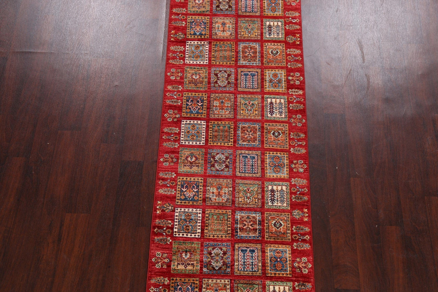 Garden Design Kazak Oriental Runner Rug 3x9