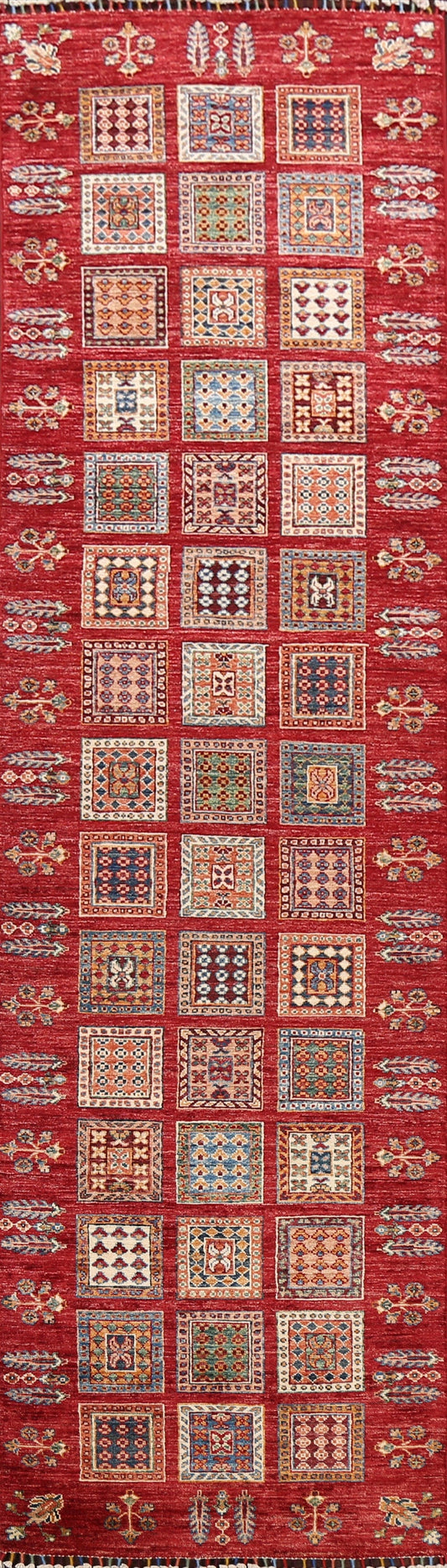 Garden Design Kazak Oriental Runner Rug 3x10