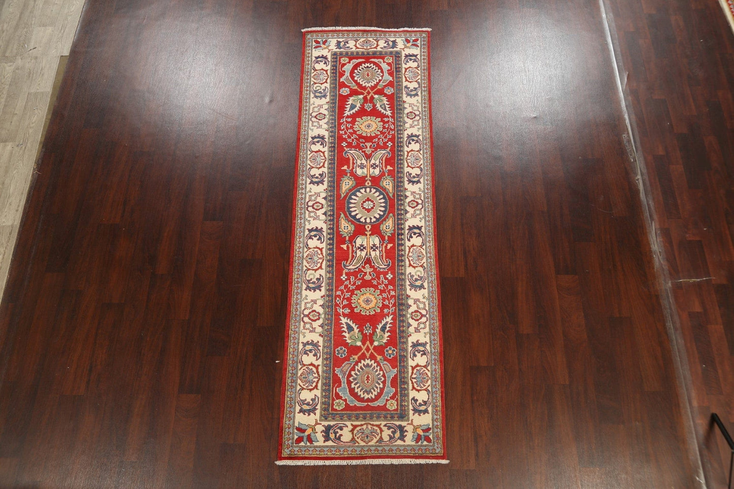 Floral Kazak Oriental Runner Rug 3x9