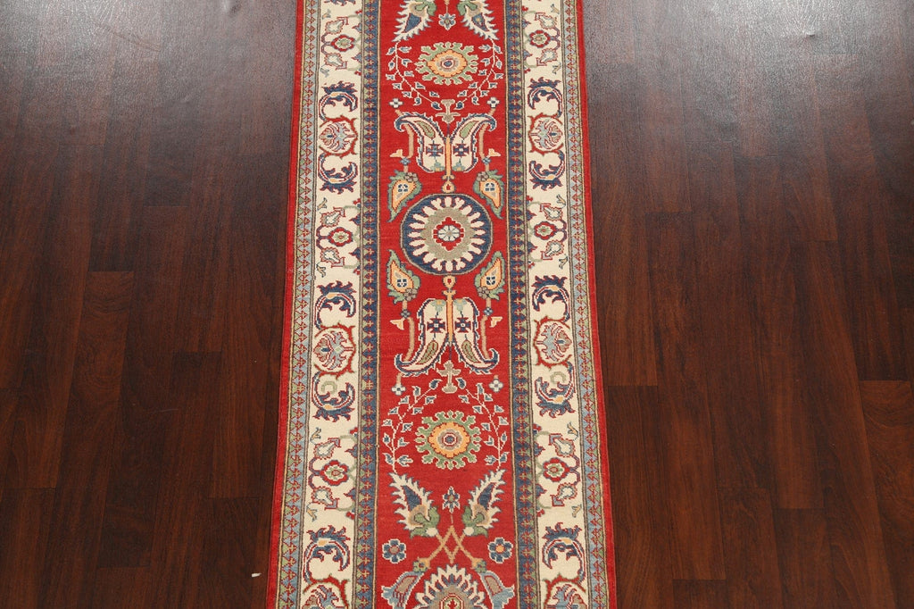 Floral Kazak Oriental Runner Rug 3x9