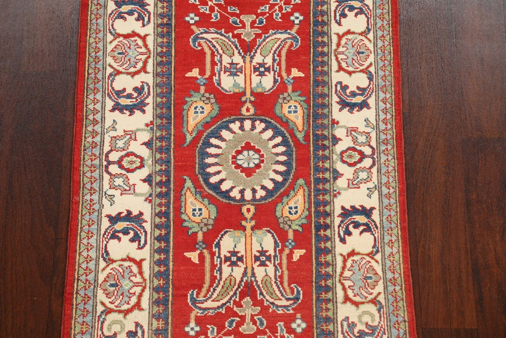 Floral Kazak Oriental Runner Rug 3x9