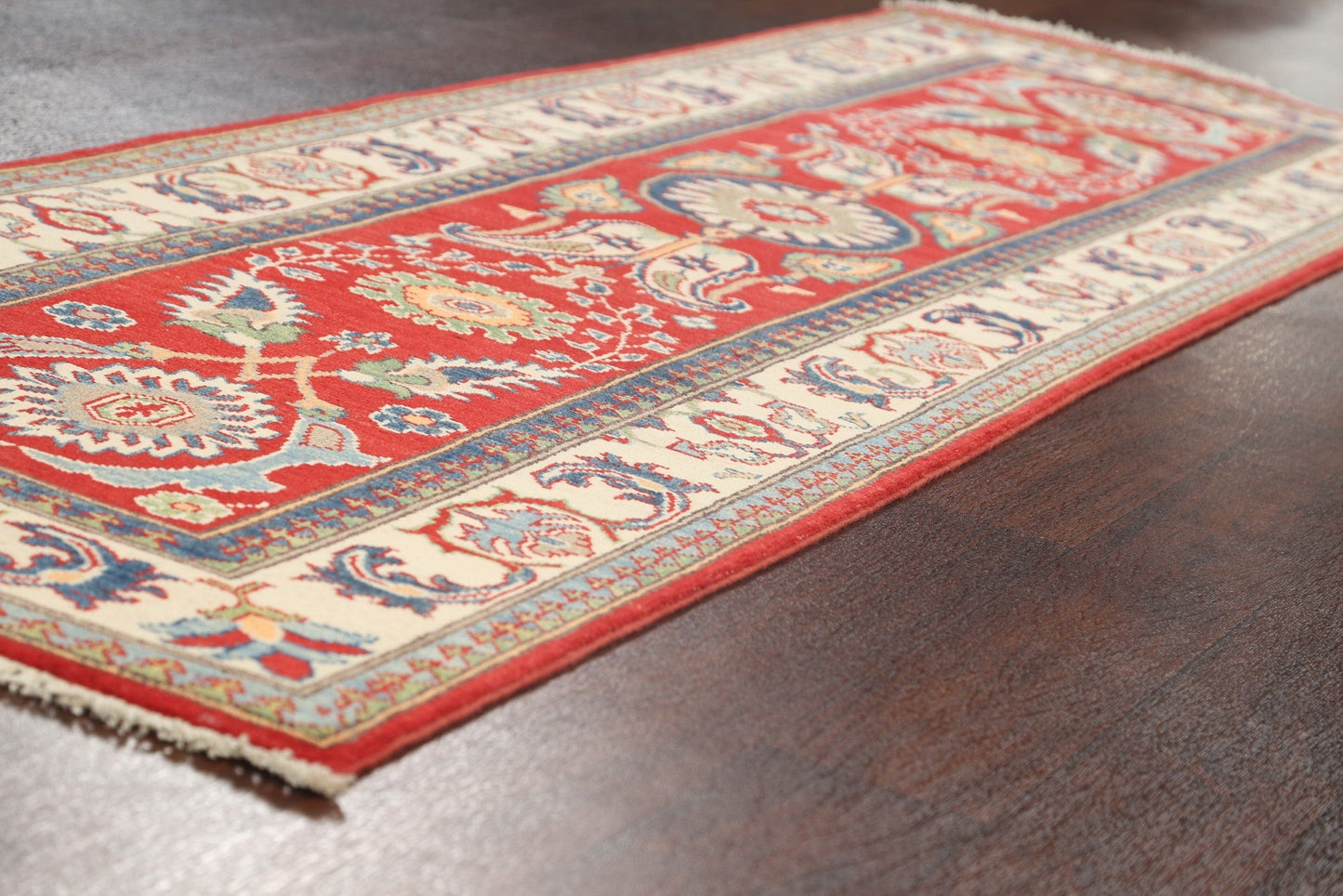 Floral Kazak Oriental Runner Rug 3x9