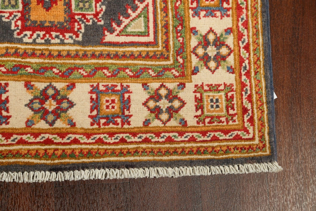 Geometric Kazak Oriental Runner Rug 3x10