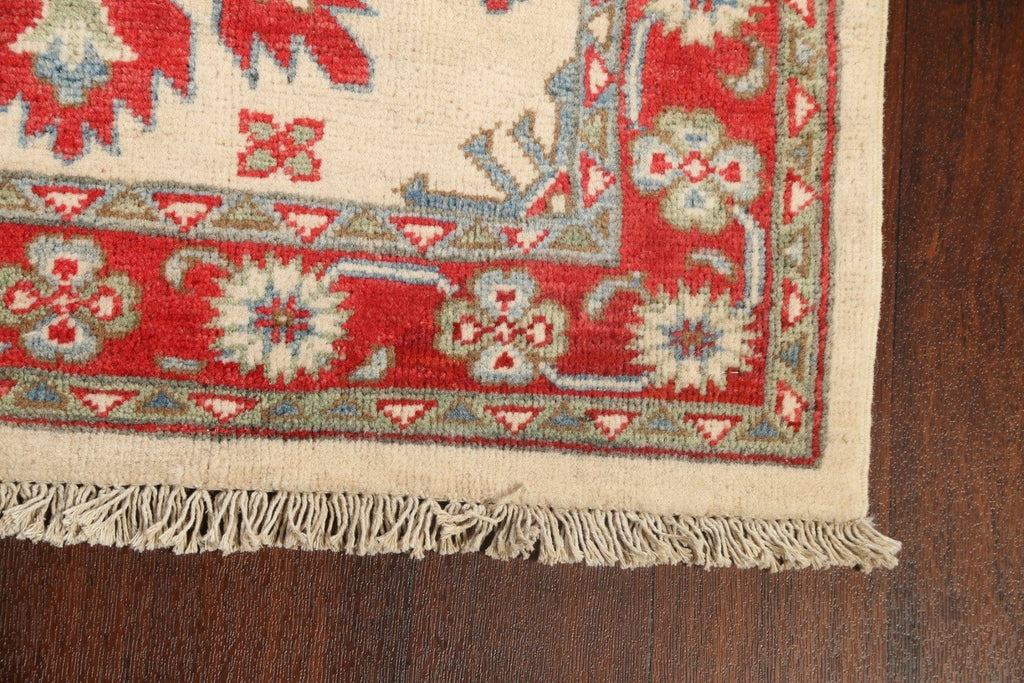 Geometric Kazak Oriental Runner Rug 3x12